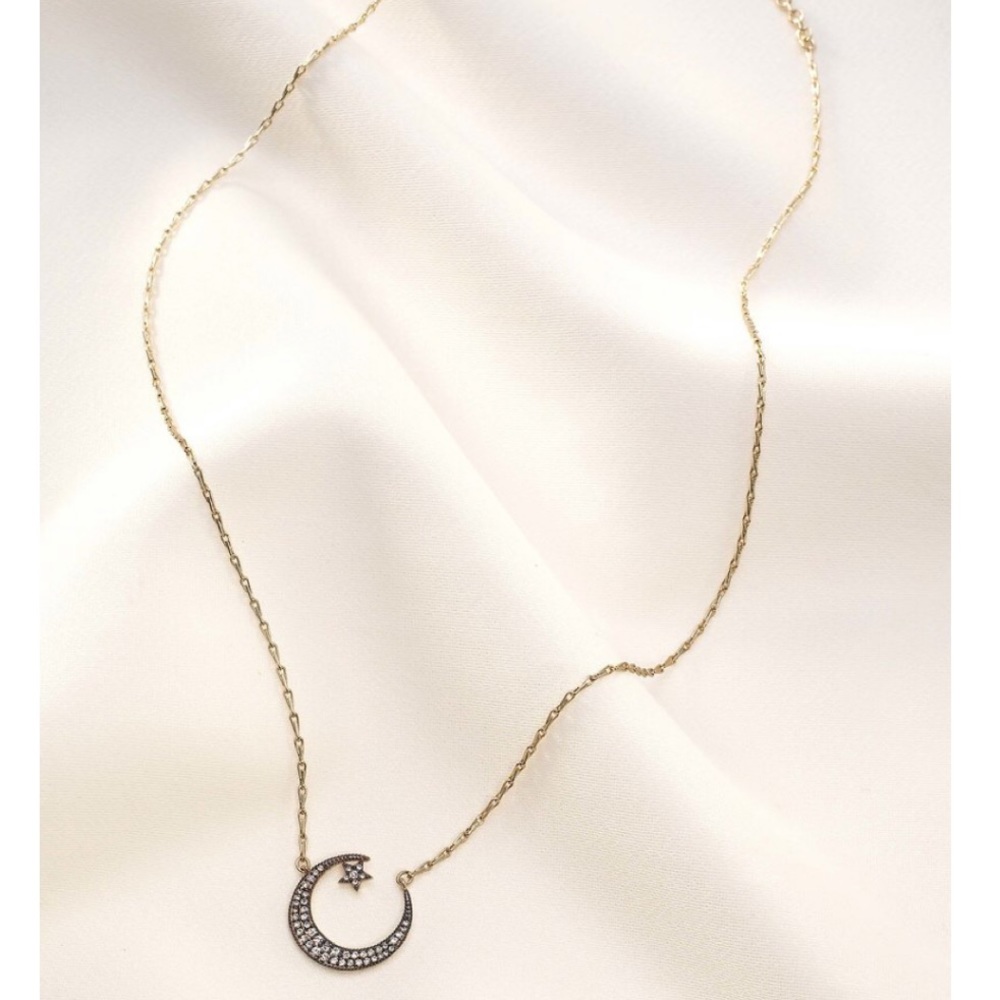 Stella  & Dot Pave Crescent necklace